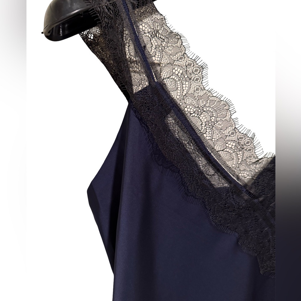 House of Harlow 1960 NWT Size S Beautiful Rich Navy & Black Lace Dress (0633) - Picture 5 of 12